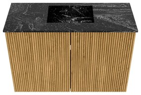 Mondiaz Joya DLux 60cm toiletmeubel oak met wastafel faye midden 1 kraangat lava