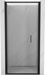 Mexen Exo inklapbare douchedeur 75 cm, transparant, zwart - 816-075-000-70-00