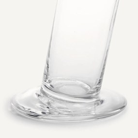 Schuine cilindervormige glazen vaas H31 cm, Stille