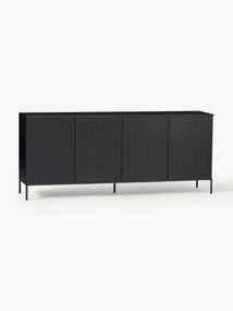 Dressoir Avourio van grenenhout met geribde voorkant