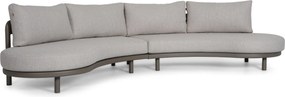 Hoek loungeset 4 personen Aluminium Taupe  Santika Furniture Santika