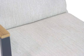 Tuinstoel Aluminium/teak Grijs-antraciet Hartman Lino