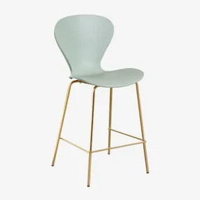 Pak Van 4 Uit Hoge Krukken Celadon & ↑65 Cm & Goud - Sklum