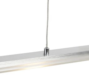 Eettafel / Eetkamer Hanglamp staal met glasplaat incl. LED met touchdimmer - Platina Design, Modern Binnenverlichting Lamp