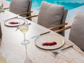 4 Seasons Outdoor Colorado tuintafel amber met keramisch blad 240 x 105 cm Tuintafel   beige weerbestendig