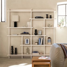 Asymmetrische boekenkast, matgelakte afwerking, Orga