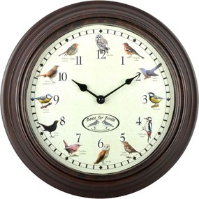 Esschert Design Klok met vogelgeluiden