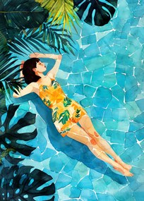 Ilustratie Woman Life Relax, Justyna Jaszke, (30 x 40 cm)