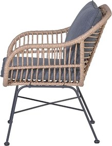 Garden Impressions Lucas tuinset 5-delig bruin - Rimini tuintafel 80x80 cm