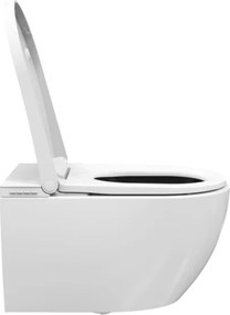 Plieger Capri randloze douche wc met softclose zitting wit glans