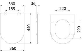 Bruckner Fulda toiletzitting 36x44cm wit