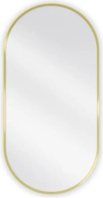 Mexen Loft ovale badkamerspiegel 90 x 45 cm, gouden lijst - 9851-090-045-000-50