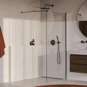 Brauer Oblivion inloopdouche helder glas 90cm gunmetal geborsteld PVD
