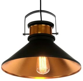 Warrior Vintage IndustriÃ«le Hanglamp Zwart Goud Ã37cm