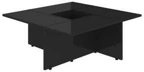 vidaXL Salontafel 79,5x79,5x30 cm spaanplaat hoogglans zwart