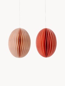 Handgemaakte paasdecoratie hangers Honeycomb, 2-delig