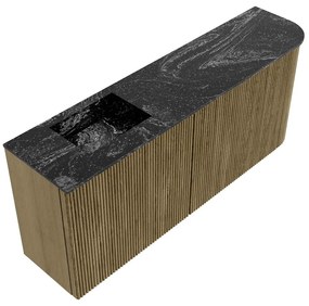 Mondiaz Joya DLux 100cm toiletmeubel ronding rechts dusk met wastafel faye links 1 kraangat lava