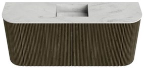Mondiaz Joya DLux 95cm toiletmeubel ronding links/rechts shadow met wastafel faye midden zonder kraangat opalo