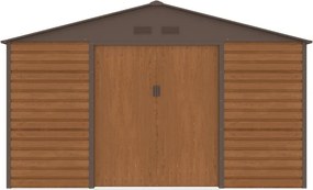 Lahti metalen gereedschapshuis 3,4 x 3,9 m Winkel Boss houtachtig