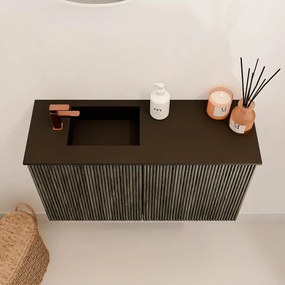 Mondiaz Joya 70cm toiletmeubel shadow met wastafel faye links 1 kraangat urban