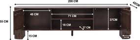 TV Meubel Met Ribbels 200cm - 200x42x55cm.
