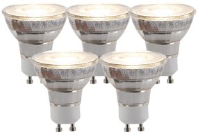 Set van 5 GU10 3-staps dimbare LED lampen 6W 260 lm 2700K