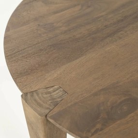 Eleonora Davina Ronde Salontafel Mangohout 80 Cm - 80 X 80cm.