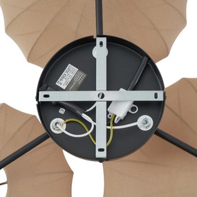 Japandi plafondlamp bruin 3-lichts - Multi Bida