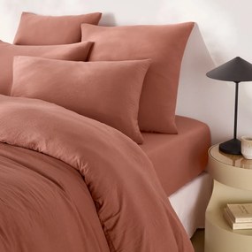 Hoeslaken van gewassen microvezel, gerecycled polyester,  hoogte 30 cm