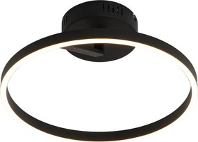 Design plafondlamp zwart incl. LED 3-staps dimbaar - Anello