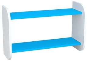 Peuter Wit Blauw Kinderboekenplank Oscar 5060504989671 Children's Beds Home, 70x26x45 cm Children's Beds Home