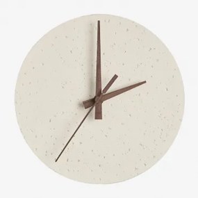 Relyo Wandklok Ø25 In Beton Wit - Sklum