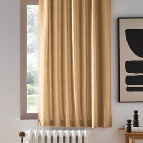Gordijn in gewassen linnen met verdekte lussen, radiator, Onega