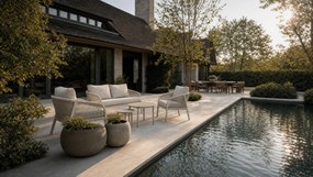 Stoel en Bank Loungeset 5 personen Aluminium/rope Taupe  Lifestyle Garden Furniture Biagio