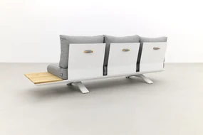 Suns Stockholm loungeset - White/teak - light antraciet