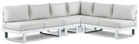 Hoek loungeset 6 personen Aluminium Wit  Lifestyle Garden Furniture Lorenzo