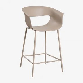 Alanys Hoge Tuinstoel Van Polypropyleen En Staal Moka Bruin & ↑65 Cm - Sklum