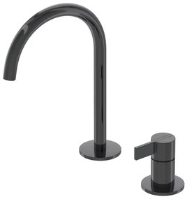 IVY Pact Wastafelmengkraan - 2-gats - bladmontage - uitloop - coldstart - Zwart chroom PVD 6101307