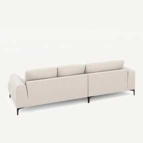 XL hoekbank met longchair, links, in gemêleerd canvas, MARSILE