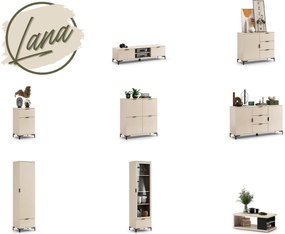 Kast LANA 04 beige - STAANDE 2-DEURS KAST MET LADEN