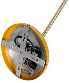 Retro plafondlamp geel met brons - Milou