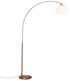 Moderne booglamp koper met witte kap - Arc Basic Landelijk / Rustiek, Modern E27 rond Binnenverlichting Lamp