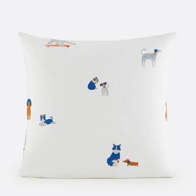 Kussensloop voor kinderen, gewassen katoen, hondenprint, DOG SQUAD