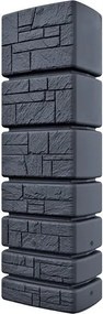 Prosperplast Regenton Aqua Tower Stone - Antraciet - 350 Liter (Zonder Kraan)