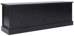 vidaXL Halbank 115x30x40 cm hout zwart