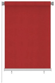 vidaXL Rolgordijn voor buiten 100x140 cm HDPE rood