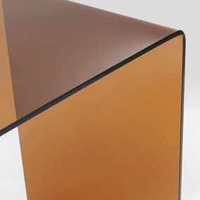 Kare Design Visible Amber Bureau Van Gebogen Glas - 125 X 60cm.