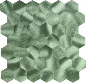 Zelfklevend Mozaïek Hexagon Soft Green - 29.5 cm x 29.5 cm x 0.4 cm | 0.5 kg | Paneli zelfklevende steenstrips