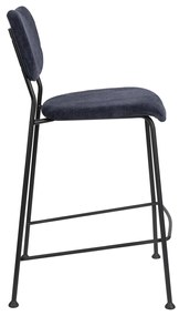 Zuiver Benson Lage Barkruk Stof Donkerblauw