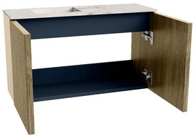 Mondiaz Joya DLux 70cm toiletmeubel dusk met wastafel faye links zonder kraangat frappe
